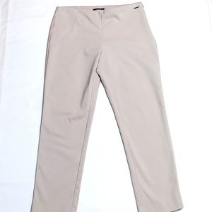 Tahari High Rise Side Zip Flat Front Ankle Pant